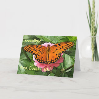 Carte Papillon au revoir