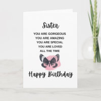 Papillon Avec Message D'Anniversaire Pour Votre So