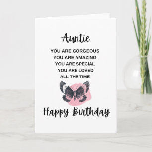 Carte Papillon avec message d'anniversaire pour votre ta