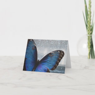 Carte Papillon bleu