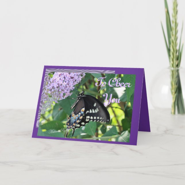 Carte Papillon bonne humeur - personnaliser (Devant)