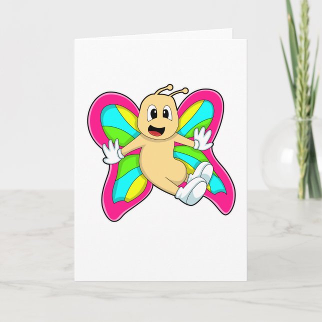 Carte Papillon coloré (Devant)