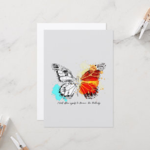 Carte Papillon Coloré