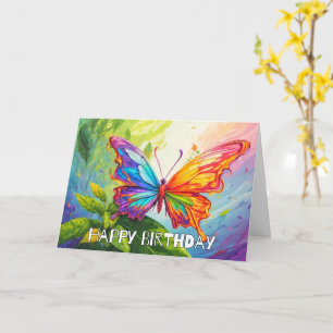 Carte Papillon de danse imaginative Joyeux anniversaire