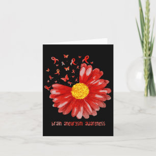 Carte Papillon de marguerite Bourgogne Ribbon Cerveau An