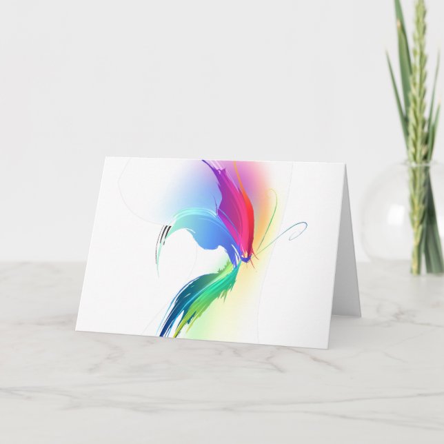 Carte Papillon de peinture Abstrait (Devant)