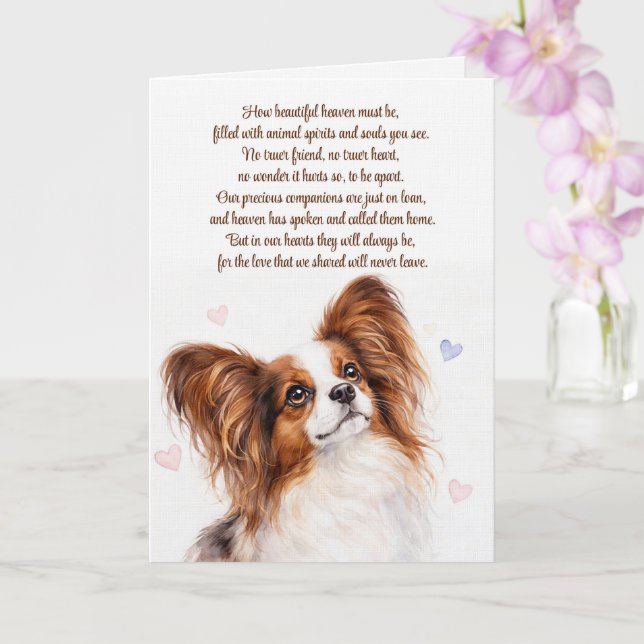 Carte Papillon de sympathie Papillon Chien Papillon (Orchidée)