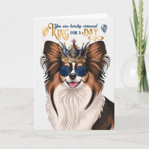 Carte Papillon Dog King pour un anniversaire d'une journ