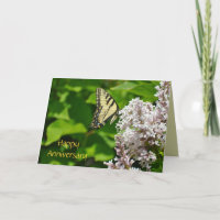 Carte papillon du bon anniversaire par Janz