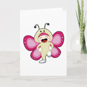 Carte Papillon en costume