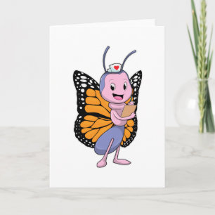 Carte Papillon en infirmière