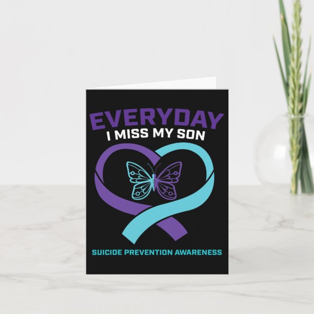 Carte Papillon En Souvenir Affectueux Fils Prévention Du (Devant)