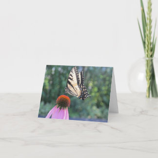Carte Papillon et fleur - Pensando en ti