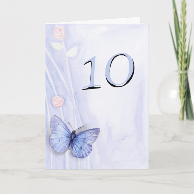 Carte Papillon et roses (Devant)
