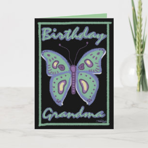 Carte Papillon - Famille d'anniversaire
