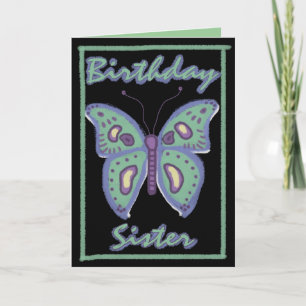 Carte Papillon - Famille d'anniversaire