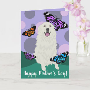 Carte papillon Great Pyrenees personnalisable