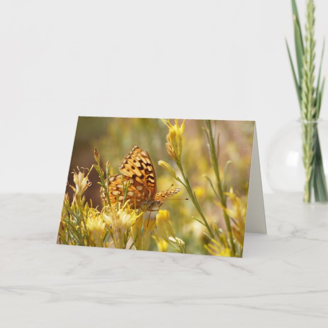 Carte Papillon Jaune, Vierge Tous les salutations d'occa (Devant)