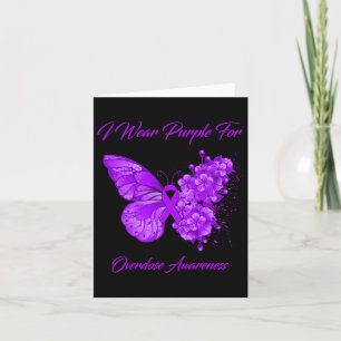 Carte Papillon Je Porte Du Violet Pour La Sensibilisatio