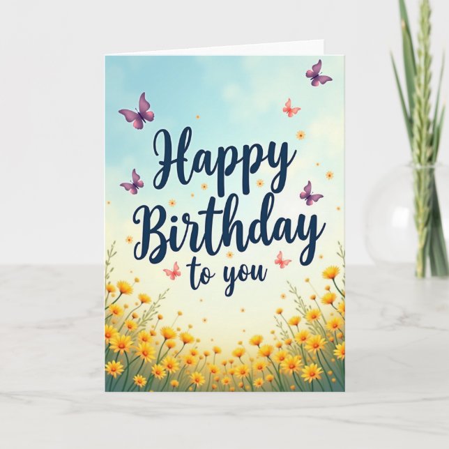 Carte Papillon Joyeux (Devant)
