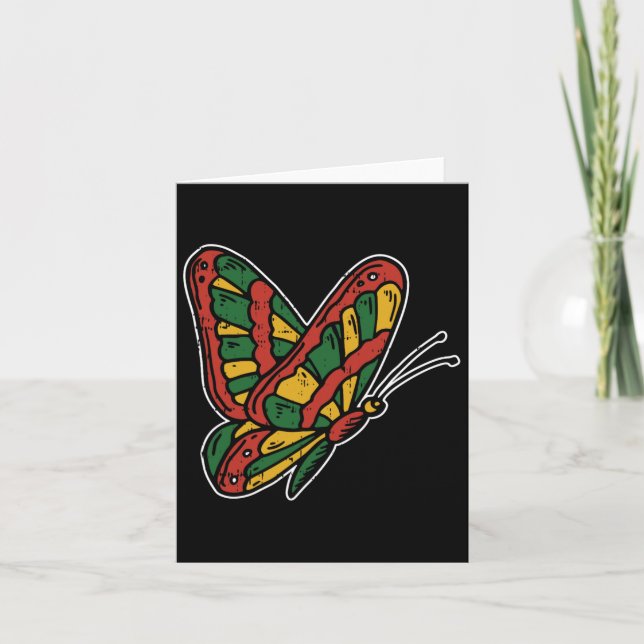 Carte Papillon Juneteenth Blm Histoire noire Africaine A (Devant)