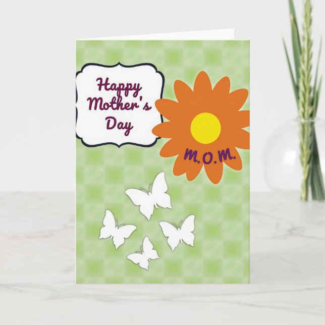 Carte Papillon Maman Joyeuse (Devant)