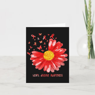 Carte Papillon Marguerite Ruban Rouge Sensibilisation au