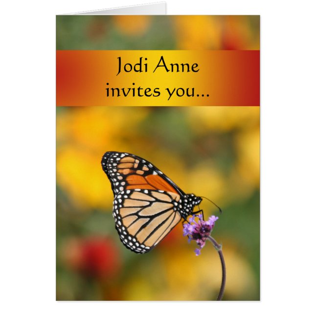 Carte papillon Monarch (Devant)
