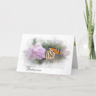 Carte Papillon Monarque sur Milkweed
