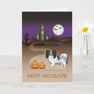 Carte Papillon noir et blanc & Maison hantée Halloween