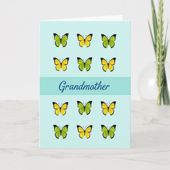 Carte papillon pastel pour la fête des mères (Devant)
