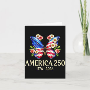 Carte Papillon patriotique États-Unis 250e anniversaire