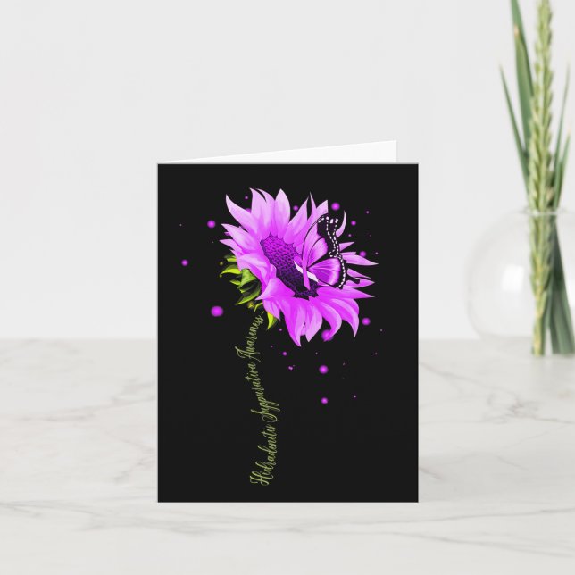 Carte Papillon Ruban Violet Surdosage Femmes Sensibilisa (Devant)