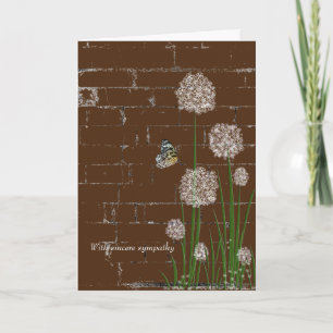 Carte Papillon sur la sympathie fleur sauvage