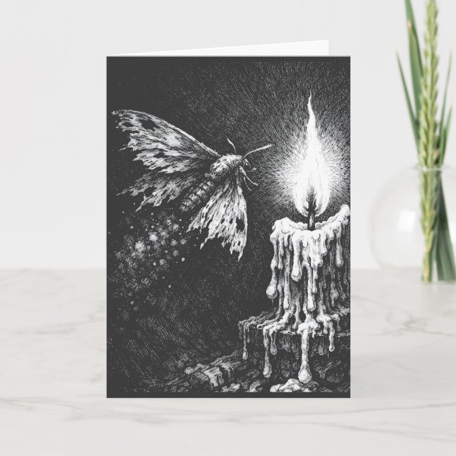 Carte Papillon vers la Flamme — par BurnsInHell (Devant)