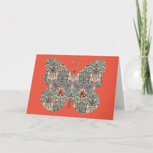 Carte Papillon Vintage Floral Card Series 8