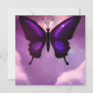 Carte Papillon violet profond