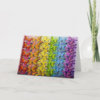 Carte Papillons arc-en-ciel