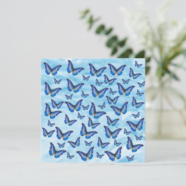 Carte Papillons bleus (Debout devant)