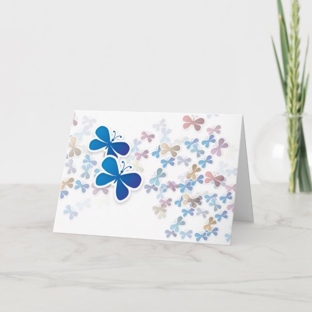 Carte Papillons bleus (Devant)
