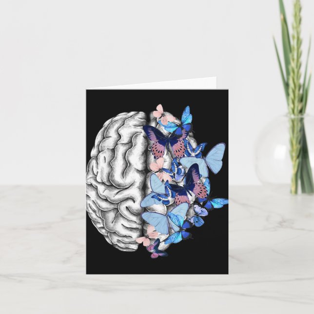 Carte Papillons bleus Santé mentale Sensibilisation Cerv (Devant)