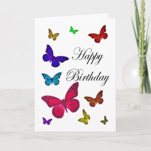 Carte Papillons d'anniversaire