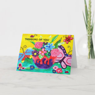 Carte Papillons et coccinelles Penser à vous