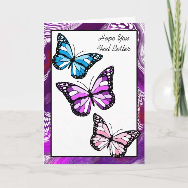 Carte Papillons pour se sentir mieux (Devant)