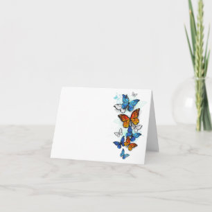 Carte Papillons volants Morpho et Monarch
