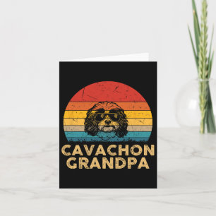 Carte Papou Cavachon Rétro Amateur de Chien Patte Papa F