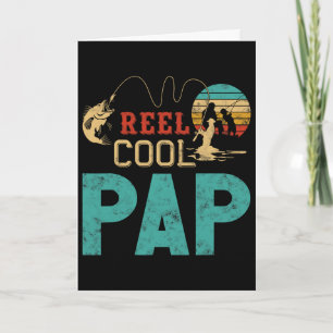 Carte Papou super cool pêche Cadeau de fête des pères po