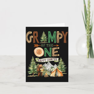 Carte Papy du seul joyeux campeur 1er anniversaire