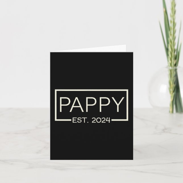 Carte Papy Est 2024 Nouveau Papa Fête des Pères Hommes C (Devant)