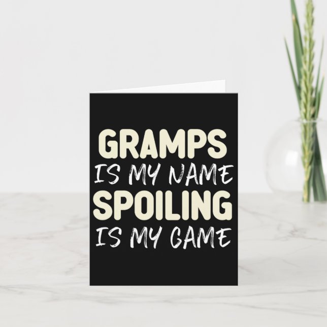 Carte Papy est mon nom Gâcher est mon jeu Drôle  (Devant)
